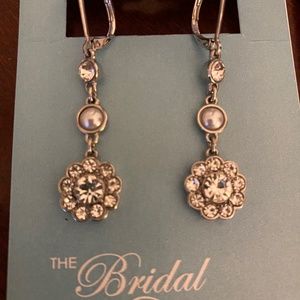 Monet Bridal collection Silver Earrings